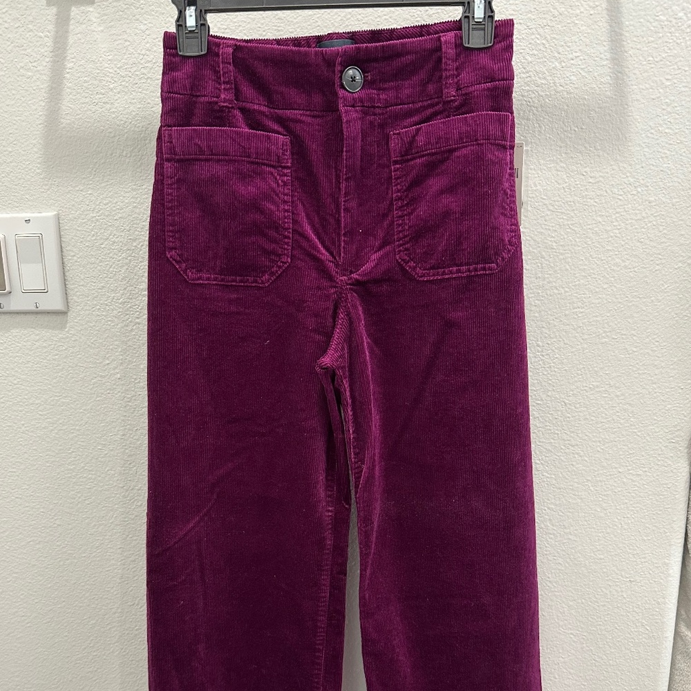 Anthropologie Colette cropped wide leg pants: corduroy edition